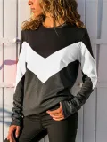 Polyester Casual Paneled Crew Neck T-Shirt