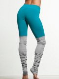 Multi Color Sports Breathable Paneled Thread Legging