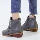 Women Ankle Boots Casual Chic Zipper Boots Artificial Leather Leopard Booties