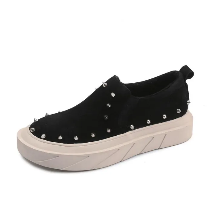 Women Artificial Suede Loafers Casual Comfort Flat Shoes