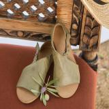 Women closed toe sandals Artificial Leather Plus Size Shoes
