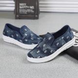 Women Flat Denim Loafers Casual Slip On Shoes