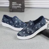 Women Flat Denim Loafers Casual Slip On Shoes