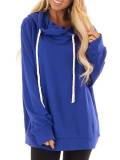 Casual Hoodie Cotton-Blend Shirts & Tops