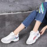 Women Mesh Fabric Athletic Shoes Lace-Up Sneakers