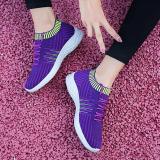 Women Knitted Fabric Sneakers Casual Comfort Lace Up Shoes