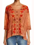 Casual Round Neck Plain Shirts & Tops