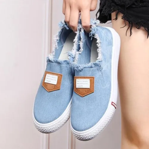 Women Flats Loafers Casual Round Slip On Shoes