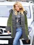 Warm Vintage Casual Cotton-Blend Long Sleeve Army Green Coat