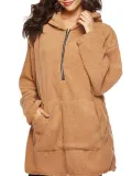 Plain Pockets Turtleneck Winter Oversized Hoodies