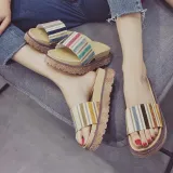 Women Creepers Slippers Casual Comfort Peep Toe Shoes