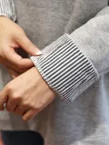Light Gray Casual Paneled Blouses & Shirt