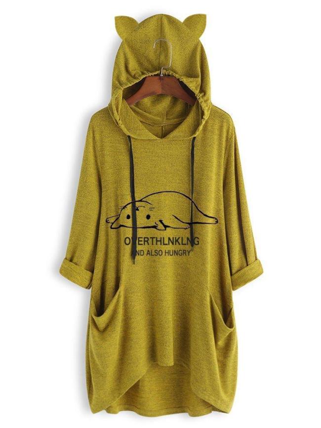 Pockets Casual Long Sleeve Cotton Hoodies