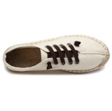 Plus Size Unisex Canvas Flat Heel Stitching Shoes Daily Solid Color Spring/Fall Lace Flats