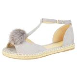 Plus Size Peep Toe Adjustable Buckle Sandals