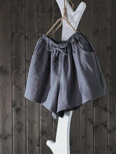 Casual Solid Shorts