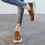Women Round Toe Sneakers Casual Comfort Slip On Shoes