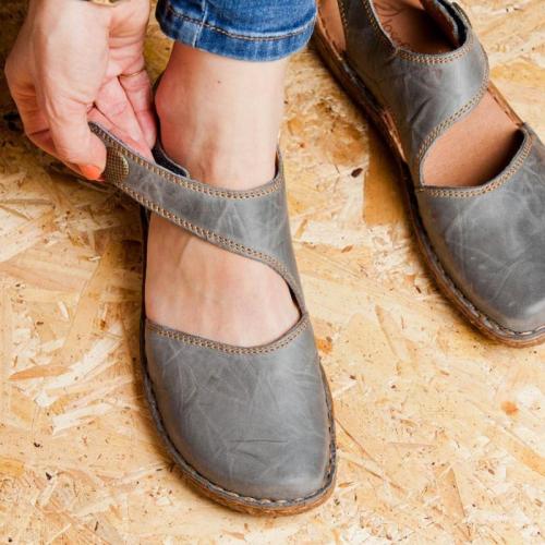 Vintage Flat Heel Magic Tape Loafers