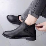 Women Artificial Leather Booties Casual Comfort Zipper Shoes