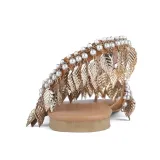 Light Brown Artificial Pu Flat Heel Holiday Sandals