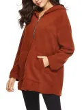 Plain Pockets Turtleneck Winter Oversized Hoodies