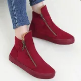 Womens Flat Heel Zipper Daily Snow Boots