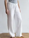 Casual Plain Linen Pants