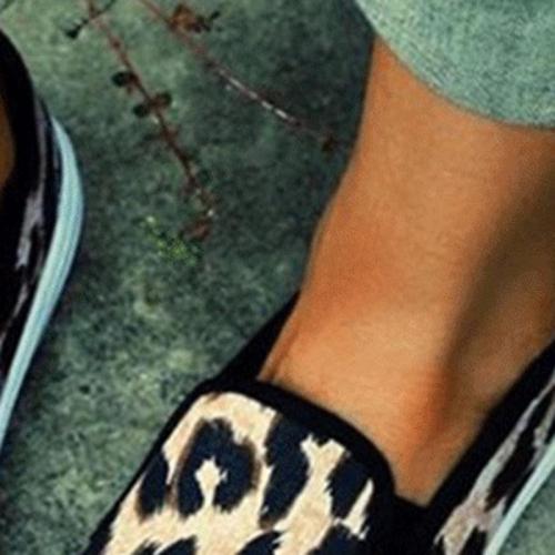 Leopard Flat Heel Spring/fall Date Flats