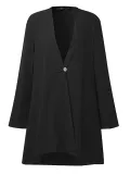 Buttoned Solid Cotton Ponchos & Cape