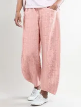 Stripes-Printed Casual Pants