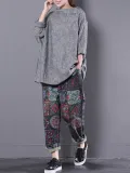 Shawl Collar Stripes Long Sleeve Blouse