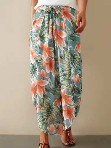 Plus Size Women Casual Wide Leg Pants