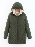 Warm Lined Zipper Pockets Hoodie Coats