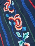 Cotton And Linen Embroidered Wide Leg Pants With Pockets