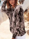 Long Sleeve Hooded Floral Printed Hoodies
