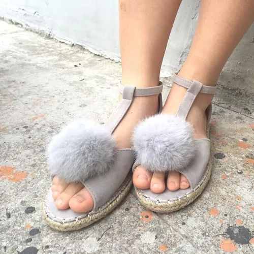 Plus Size Peep Toe Adjustable Buckle Sandals