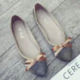 Women Bowknot  Sparkling Glitter Flats Casual Comfort Slip On Shoes