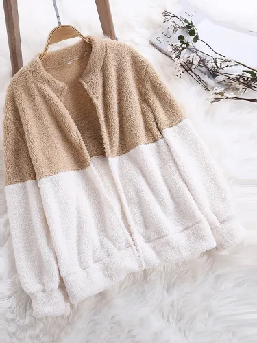 Stand Collar Long Sleeve Sweet Coats