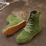 Round Toe Women Ankle Lace-Up Boots
