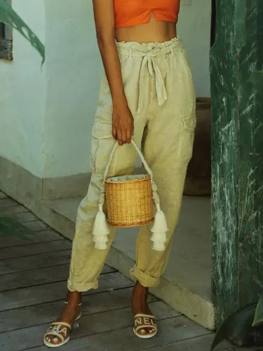Cotton Vintage Casual Plus size pants