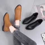 Women Artificial Leather Booties Casual Comfort Zipper Shoes