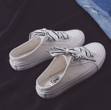 White Flat Heel Lace-up Daily Spring/Fall Loafers