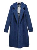 Plus Size Casual Solid Long Sleeve Fluffy Coat