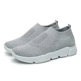 White All Season Elastic Cloth Sneaker