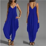 Low Chest V Collar Sexy Jumpsuit