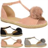 Plus Size Peep Toe Adjustable Buckle Sandals