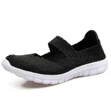 Multicolor Blocks Hand-knitted Shoes Elastic Band Daily Flat Heel Loafers