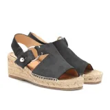 Women Arc Suede Espadrille Wedge Sandals