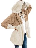Fleece Fur Hooded Fluffy Coat