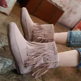 Women Tassel Booties  Casual Comfort Shoes